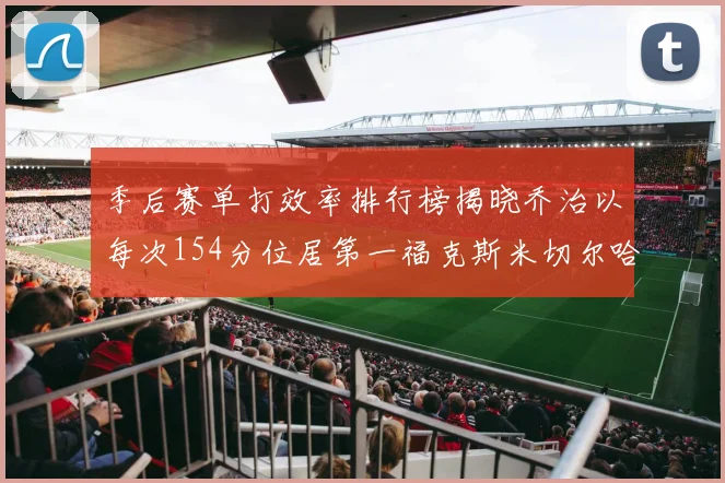 季后赛单打效率排行榜揭晓乔治以每次154分位居第一福克斯米切尔哈登紧随其后